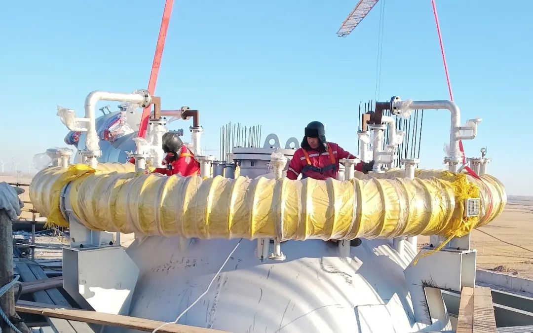 迎寒風戰(zhàn)冰雪,化機公司鏖戰(zhàn)綠色甲醇項目建設一線(圖4) 圖片